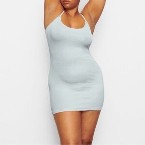 SKIMS lace pointelle slip-dress - color “sky” - size XL
